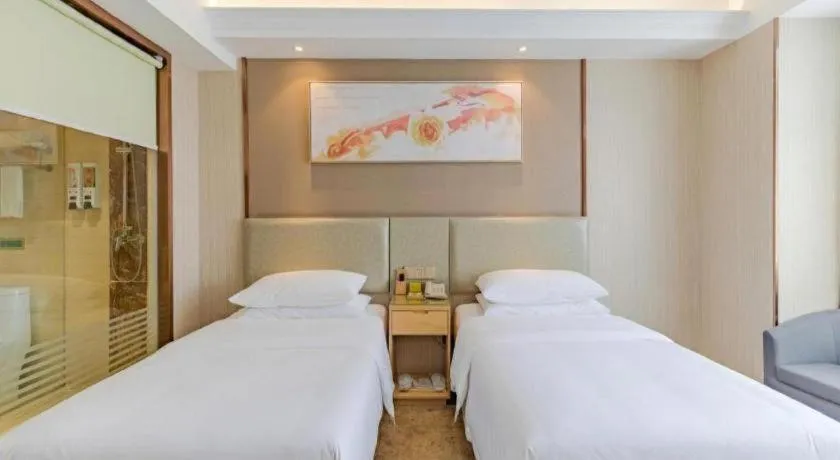 Bed in Vienna Hotel Anhui Huainan Shou County South Gate of Ancient Town Jinrun Central City