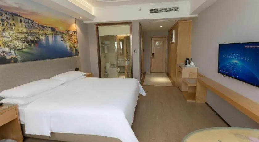 Bed in Vienna Hotel Anhui Huainan Shou County South Gate of Ancient Town Jinrun Central City