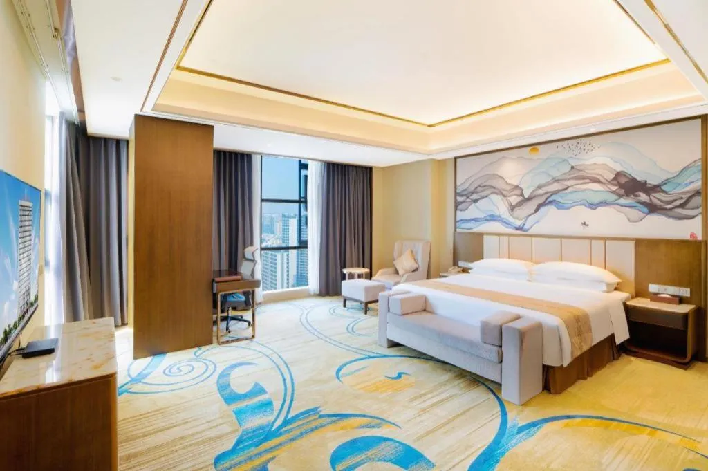 Bed in Venus Royal Hotel Nanning East High-Speed Railway Station