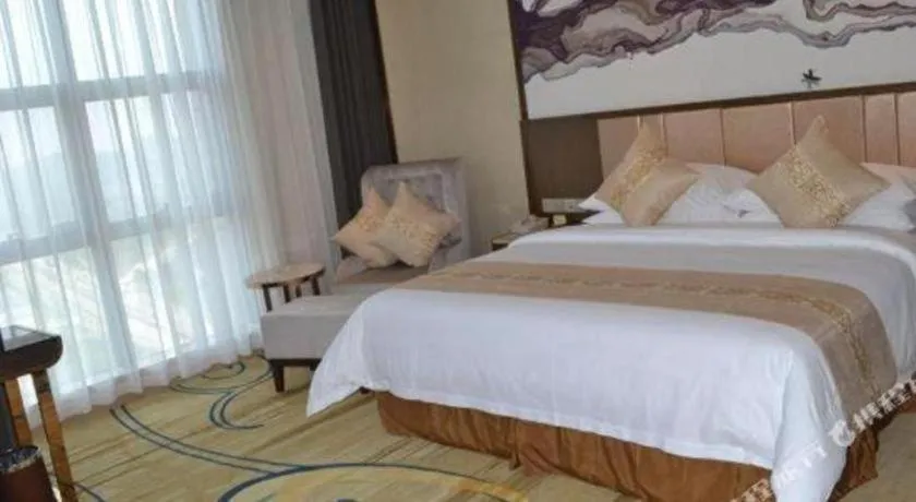 Bed in Venus Royal Hotel Nanning East High-Speed Railway Station