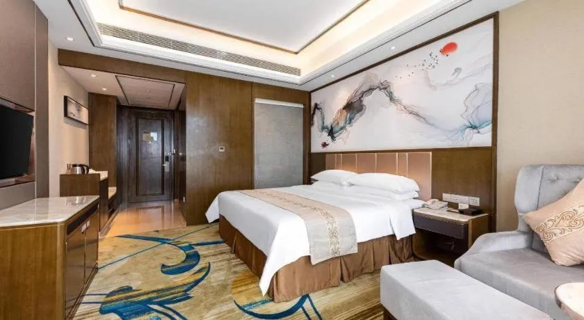 Bed in Venus Royal Hotel Nanning East High-Speed Railway Station