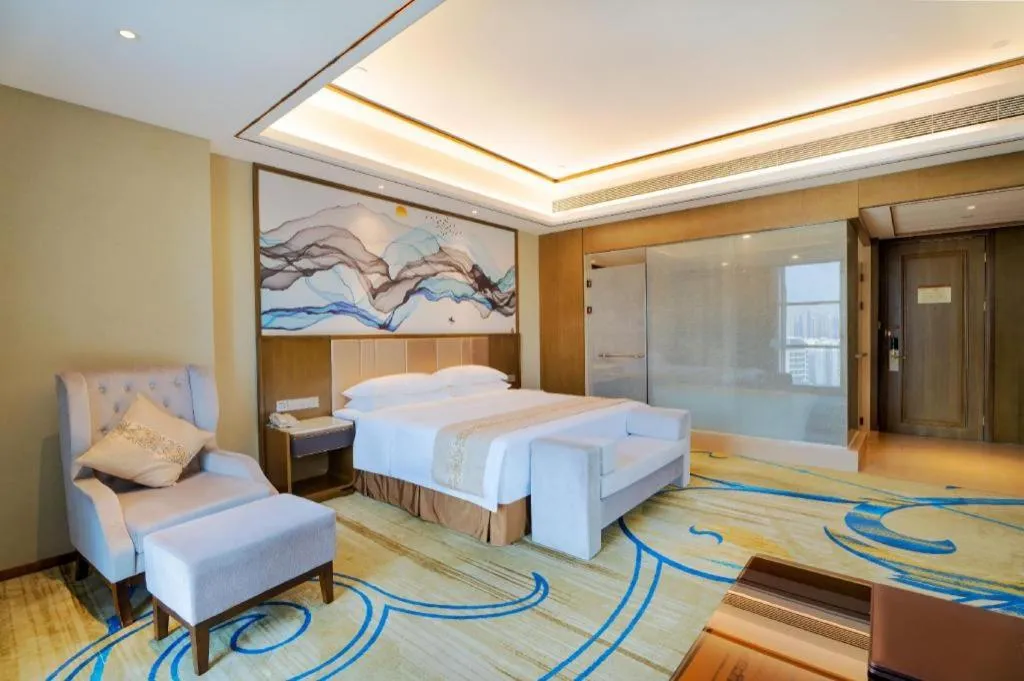 Bed in Venus Royal Hotel Nanning East High-Speed Railway Station