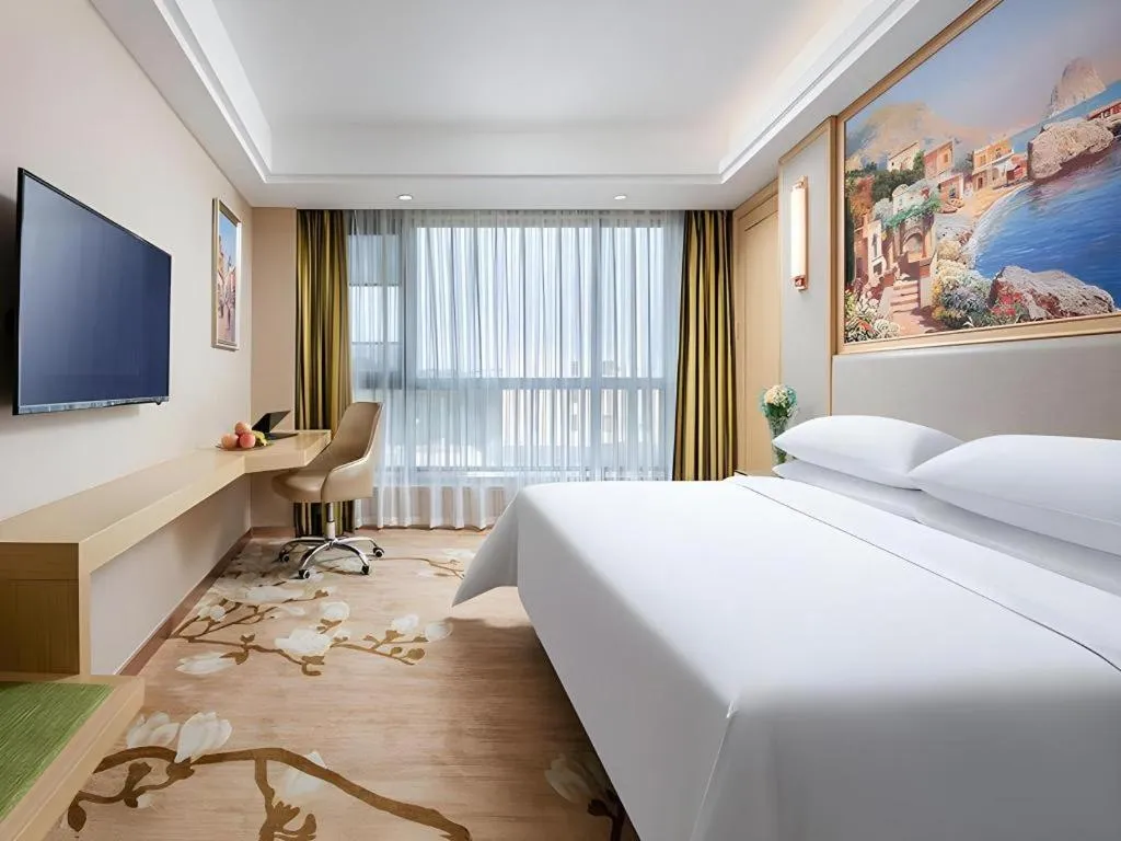 Bed in Vienna Hotel Zhejiang Quzhou Jianglang Mountain Scenic Area Xiakou