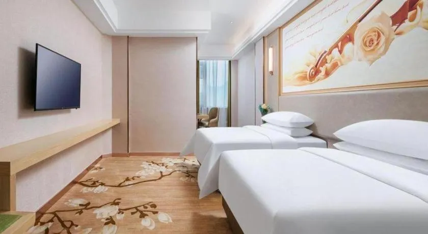 Bed in Vienna Hotel Zhejiang Quzhou Jianglang Mountain Scenic Area Xiakou