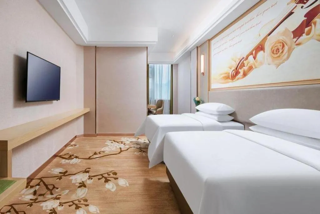 Bed in Vienna Hotel Zhejiang Quzhou Jianglang Mountain Scenic Area Xiakou