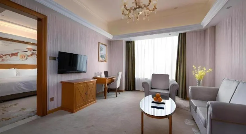 Bed in Vienna Hotel Hebei Hengshui High-Speed Railway Station