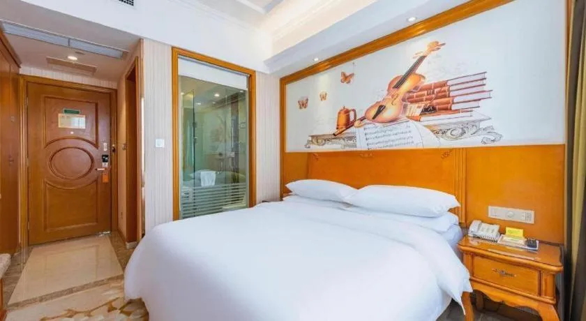 Bed in Vienna Hotel Hebei Hengshui High-Speed Railway Station