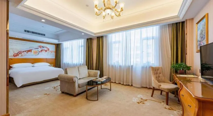 Bed in Vienna Hotel Hebei Hengshui High-Speed Railway Station