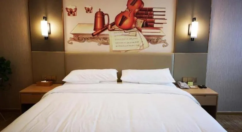 Bed in Vienna Hotel Anhui Taihe Baitai Xingma International