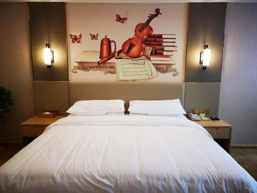 Bed in Vienna Hotel Anhui Taihe Baitai Xingma International