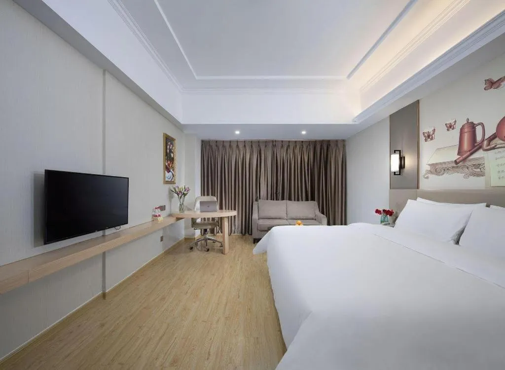 Bed in Vienna Hotel Anhui Taihe Baitai Xingma International