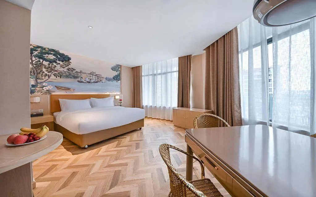 Bed in Vienna Hotel Jiangxi Ganzhou Ningdu Bus Station