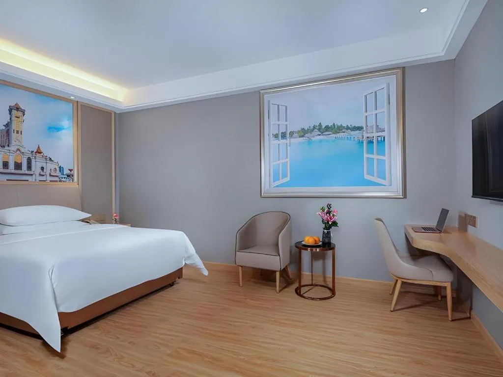 Bed in Vienna Hotel Zhuhai Huafashangdu Nanping Science Industrial Park