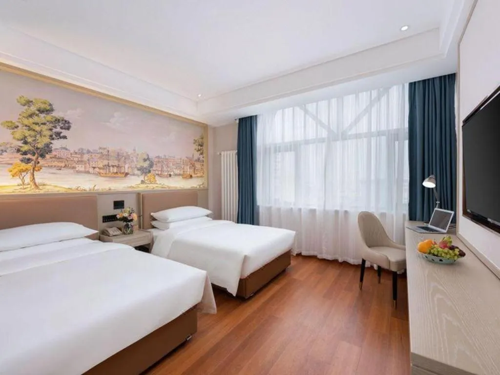 Bed in Vienna Hotel Beijing Changping Metro Station