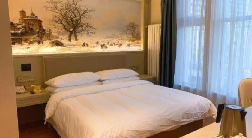 Bed in Vienna Hotel Beijing Changping Metro Station