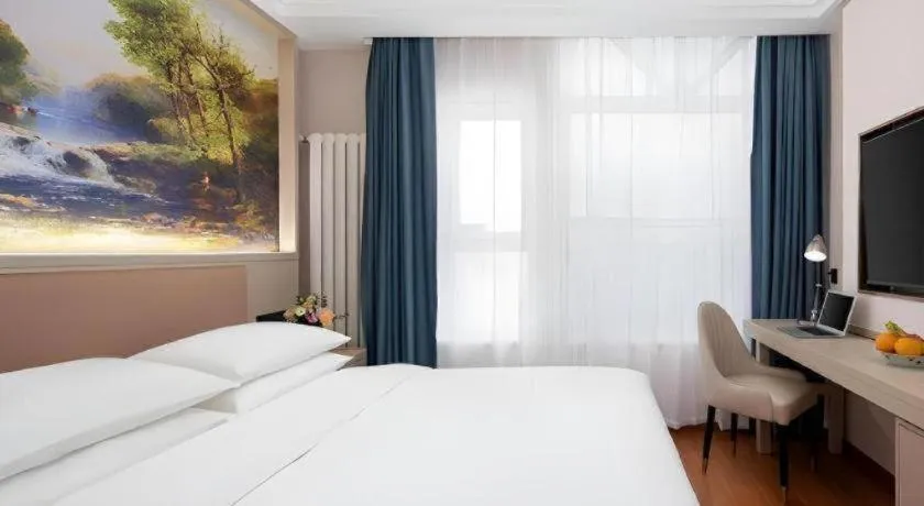 Bed in Vienna Hotel Beijing Changping Metro Station