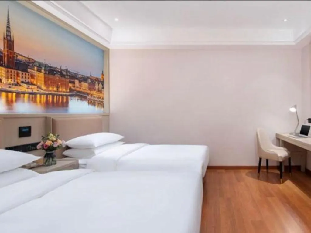 Bed in Vienna Hotel Beijing Changping Metro Station