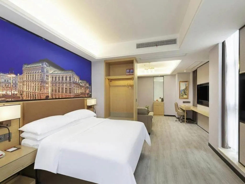 Bed in Vienna Hotel Jiangxi Shangrao High-Speed Railway Station