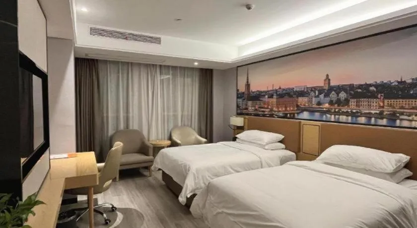 Bed in Vienna Hotel Jiangxi Shangrao High-Speed Railway Station