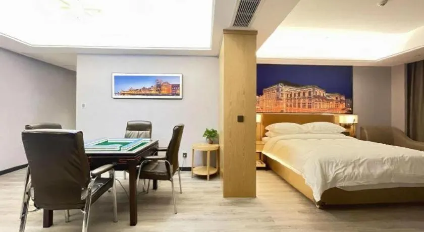 Bed in Vienna Hotel Jiangxi Shangrao High-Speed Railway Station