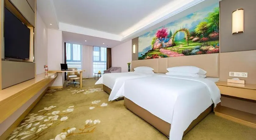 Bed in Vienna Hotel Wuhan Wenhua Avenue Jiangxia Keting Metro Station