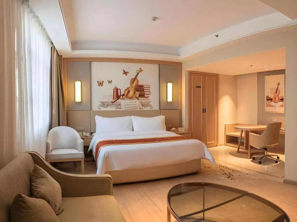 Bed in Venus International Hotel Guangdong Meizhou Fengshun Huamao Hot-Spring