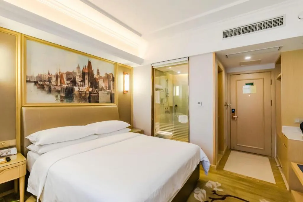 Bed in Vienna Hotel Shandong Qingdao Jiaodong International Airport Hai'er Avenue