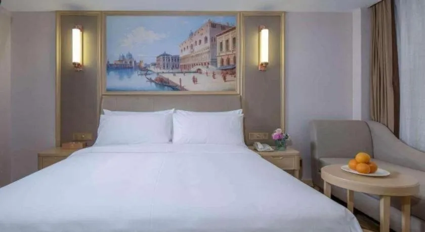 Bed in Vienna Hotel Shandong Qingdao Jiaodong International Airport Hai'er Avenue