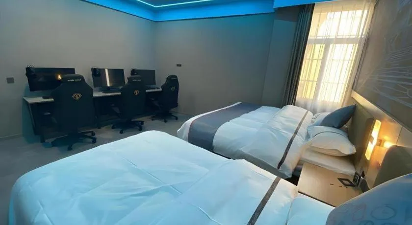 Bed in Jun Light Hotel Jiangxi Jiujiang Yongxiu County Dongyong Mall