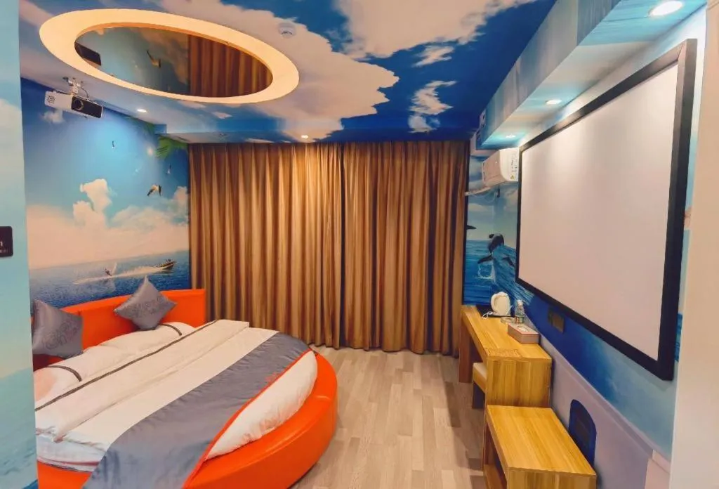 Bed in Jun Light Hotel Jiangxi Jiujiang Yongxiu County Dongyong Mall