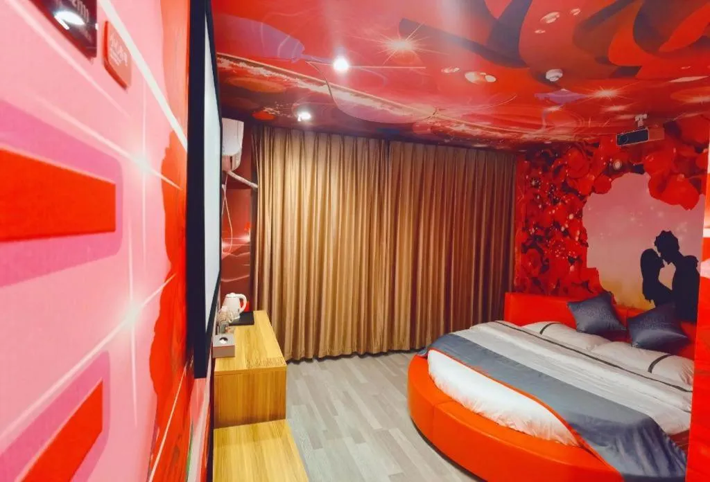 Bed in Jun Light Hotel Jiangxi Jiujiang Yongxiu County Dongyong Mall