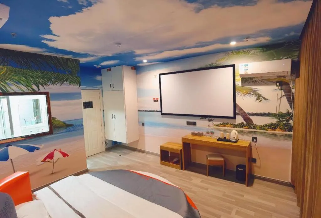 Bed in Jun Light Hotel Jiangxi Jiujiang Yongxiu County Dongyong Mall