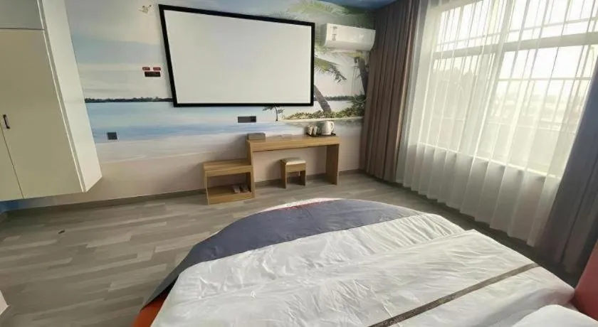 Bed in Jun Light Hotel Jiangxi Jiujiang Yongxiu County Dongyong Mall