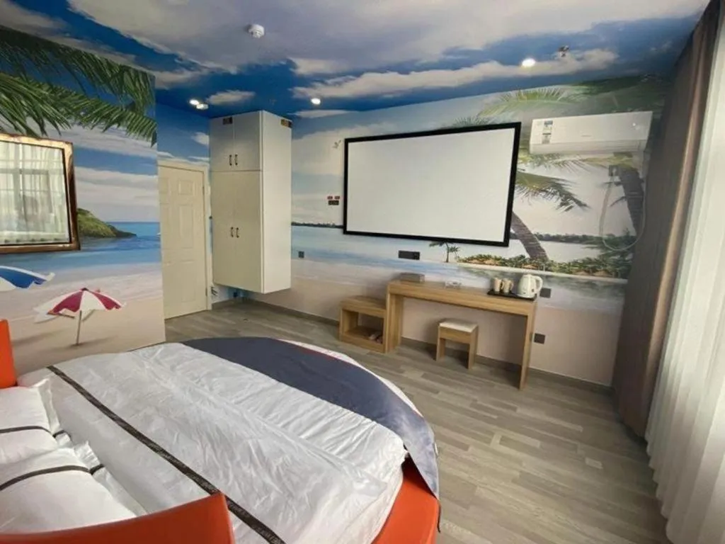 Bed in Jun Light Hotel Jiangxi Jiujiang Yongxiu County Dongyong Mall