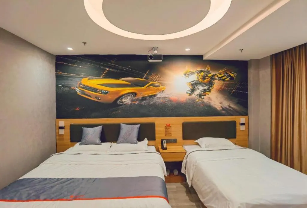 Bed in Jun Light Hotel Jiangxi Jiujiang Yongxiu County Dongyong Mall