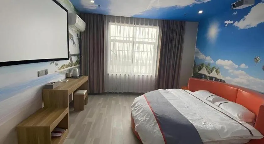 Bed in Jun Light Hotel Jiangxi Jiujiang Yongxiu County Dongyong Mall