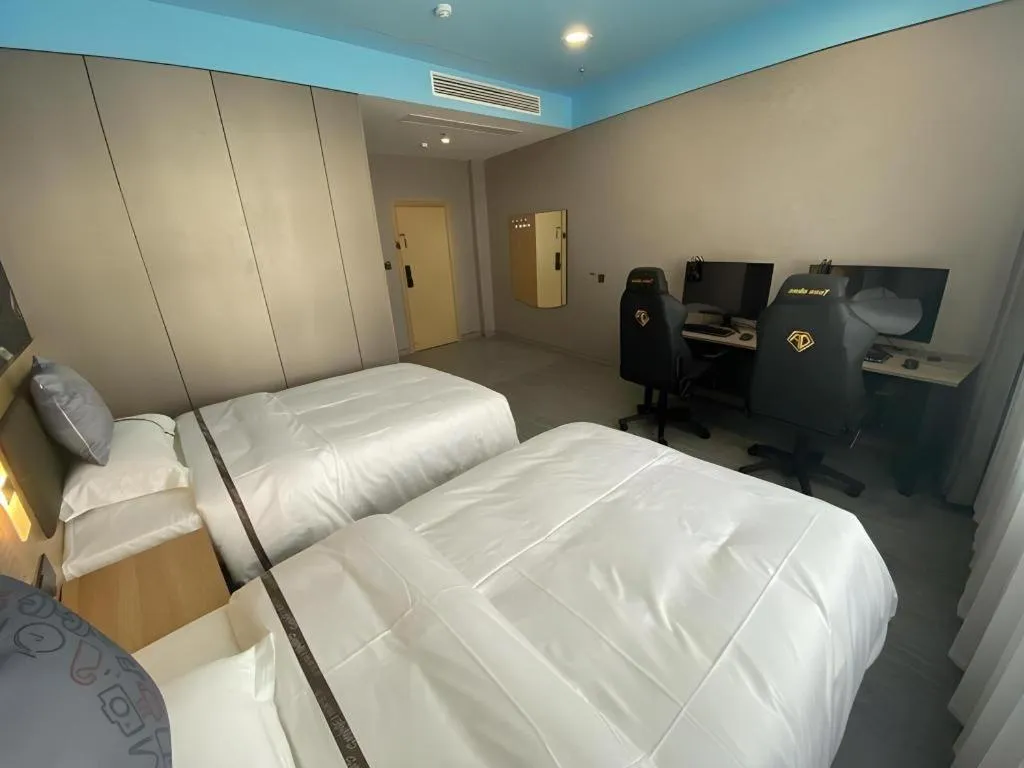 Bed in Jun Light Hotel Jiangxi Jiujiang Yongxiu County Dongyong Mall