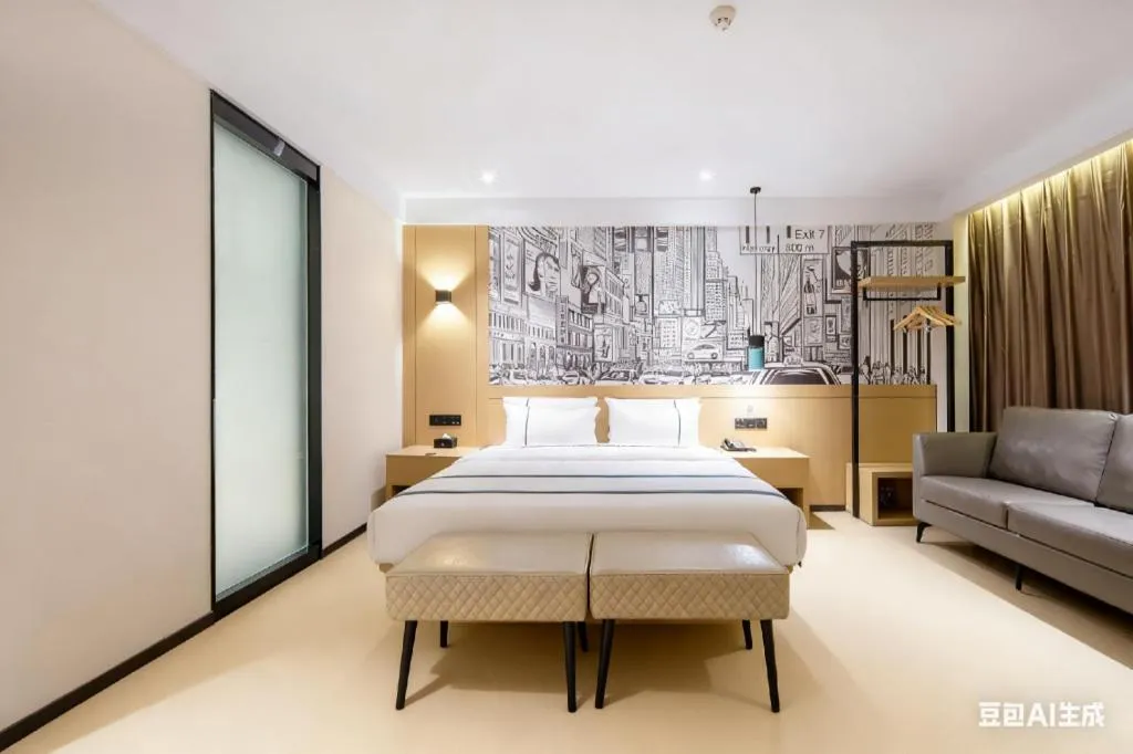 Bed in City Comfort Inn Nanning Kuaihuan Building Materials Market Yongwu Road Metro Station