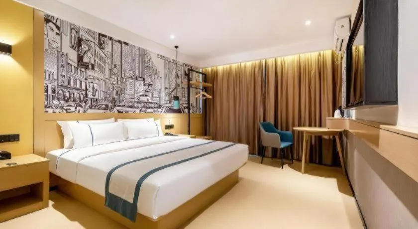 Bed in City Comfort Inn Nanning Kuaihuan Building Materials Market Yongwu Road Metro Station