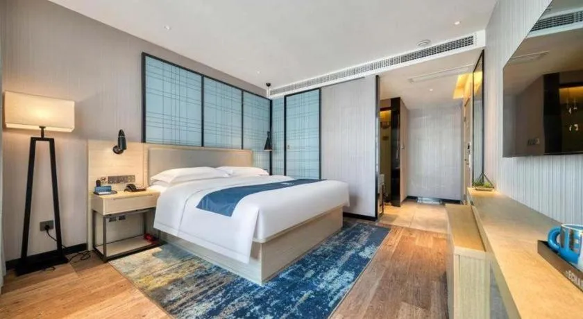 Bed in Echarm Hotel Chengdu Global Center Century City New Exhibition