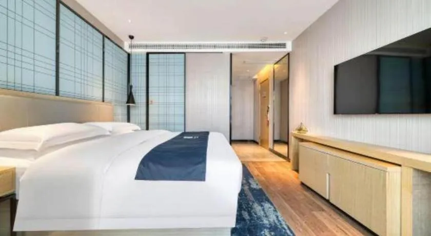 Bed in Echarm Hotel Chengdu Global Center Century City New Exhibition