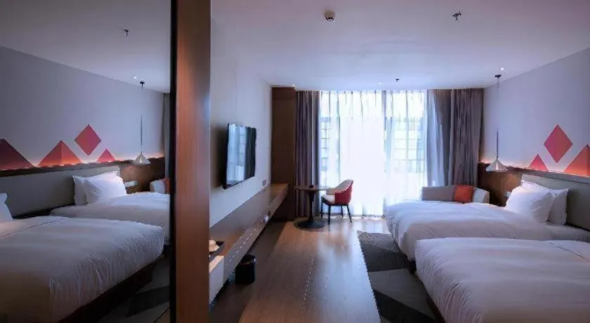 Bed in Borrman Hotel Baise High-speed Railway Station Hengning Plaza