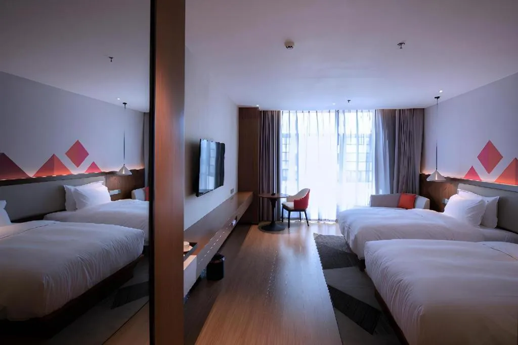 Bed in Borrman Hotel Baise High-speed Railway Station Hengning Plaza