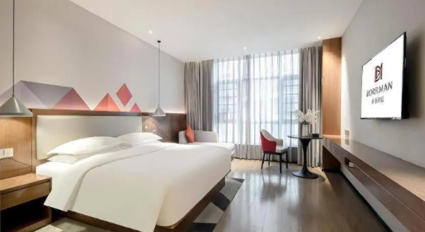 Bed in Borrman Hotel Baise High-speed Railway Station Hengning Plaza