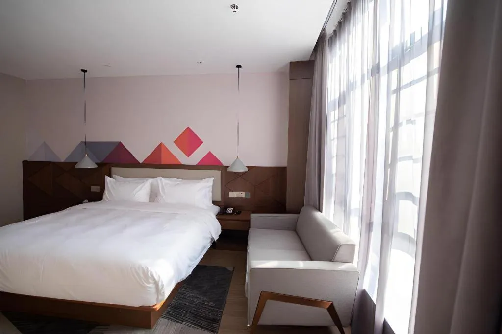 Bed in Borrman Hotel Baise High-speed Railway Station Hengning Plaza