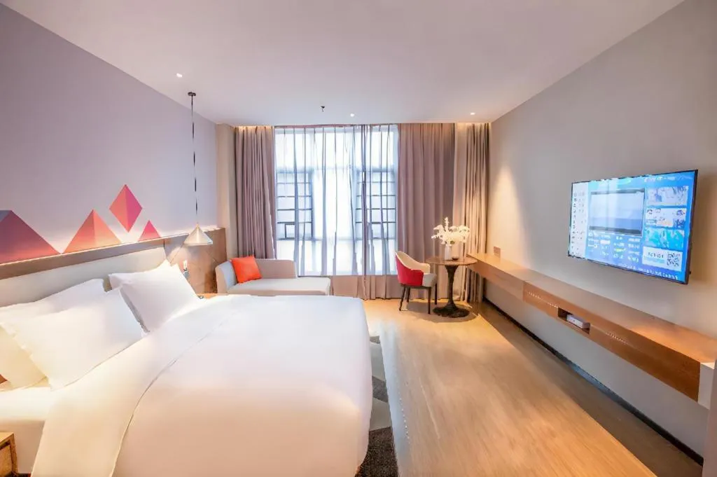 Bed in Borrman Hotel Baise High-speed Railway Station Hengning Plaza