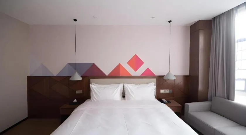 Bed in Borrman Hotel Baise High-speed Railway Station Hengning Plaza