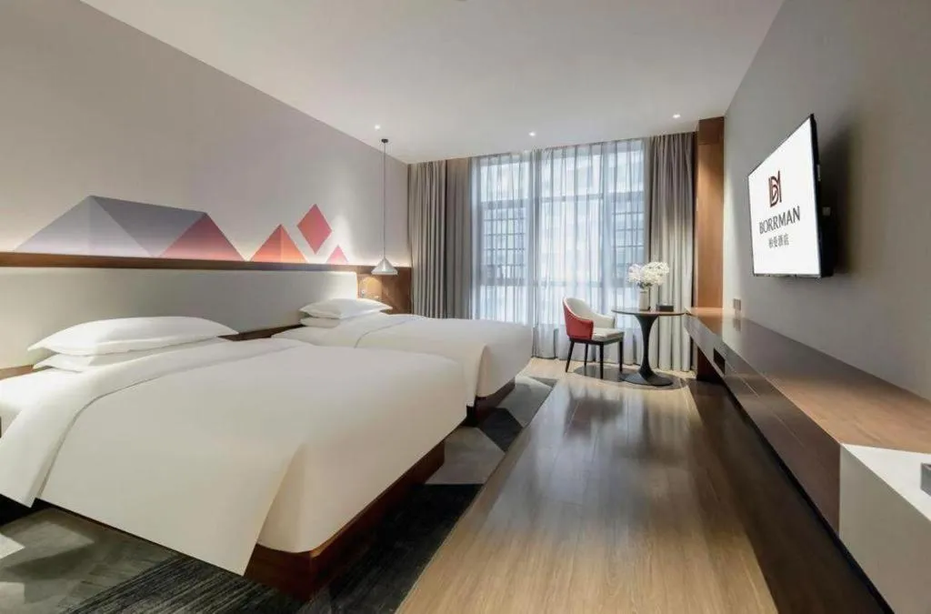Bed in Borrman Hotel Baise High-speed Railway Station Hengning Plaza