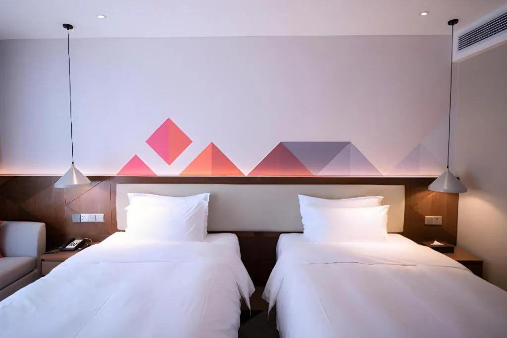 Bed in Borrman Hotel Baise High-speed Railway Station Hengning Plaza