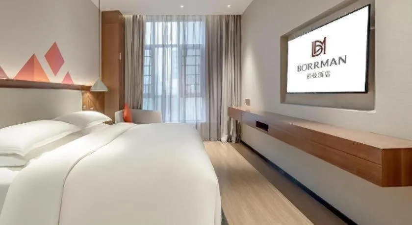 Bed in Borrman Hotel Baise High-speed Railway Station Hengning Plaza